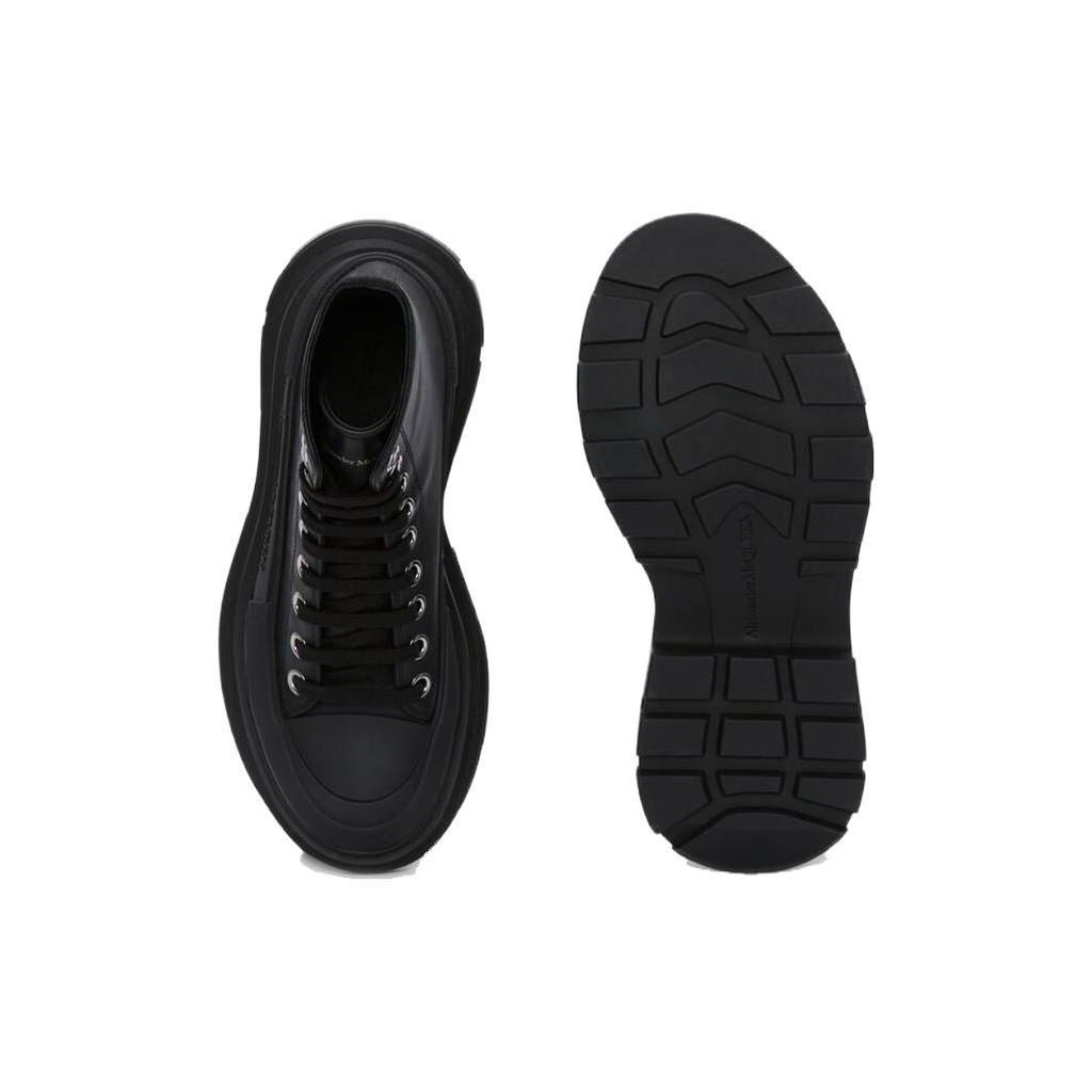 Alexander McQueen Tread Slick Boot Graffiti Black Black Women's 676718W4RQ21000