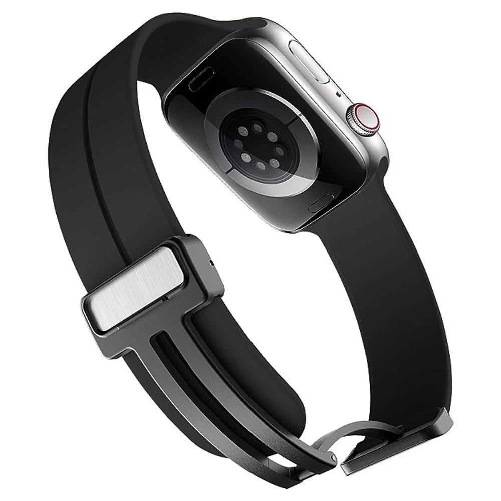 Силиконовый ремешок для Apple Watch 11 Ремешок 46мм 45мм 44мм 41мм 49мм 42мм Магнитный браслет ремешок iWatch Серия 9 8 10 7 SE 6 Ultra