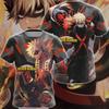 Летняя мужская футболка 2024 года All Might My Hero Academia 3D-принт Детская футболка Мультяшное аниме Повседневная Детская Взрослая Одежда Оверсайз