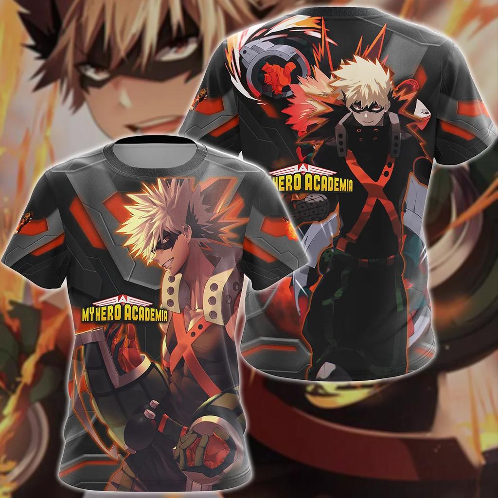 Летняя мужская футболка 2024 года All Might My Hero Academia 3D-принт Детская футболка Мультяшное аниме Повседневная Детская Взрослая Одежда Оверсайз