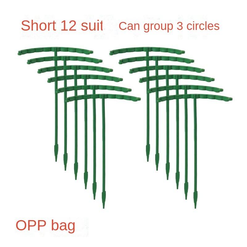 12Pc Plastic Plant Support Pile Frame Greenhouse Arrangement Semicircle Fixed Rod Flower Plant Vine Climbing Bracket Garden Tool