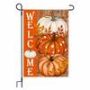 Linen Halloween Fall Pumpkin Garden Flag Rustic Style Ghost Welcome Flag  Porch