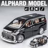1/24 Toyota Alphard MPV Alloy Die Cast Toy Car Model Sound and Light Pull Back Children's Toy Collectibles Birthday Gift