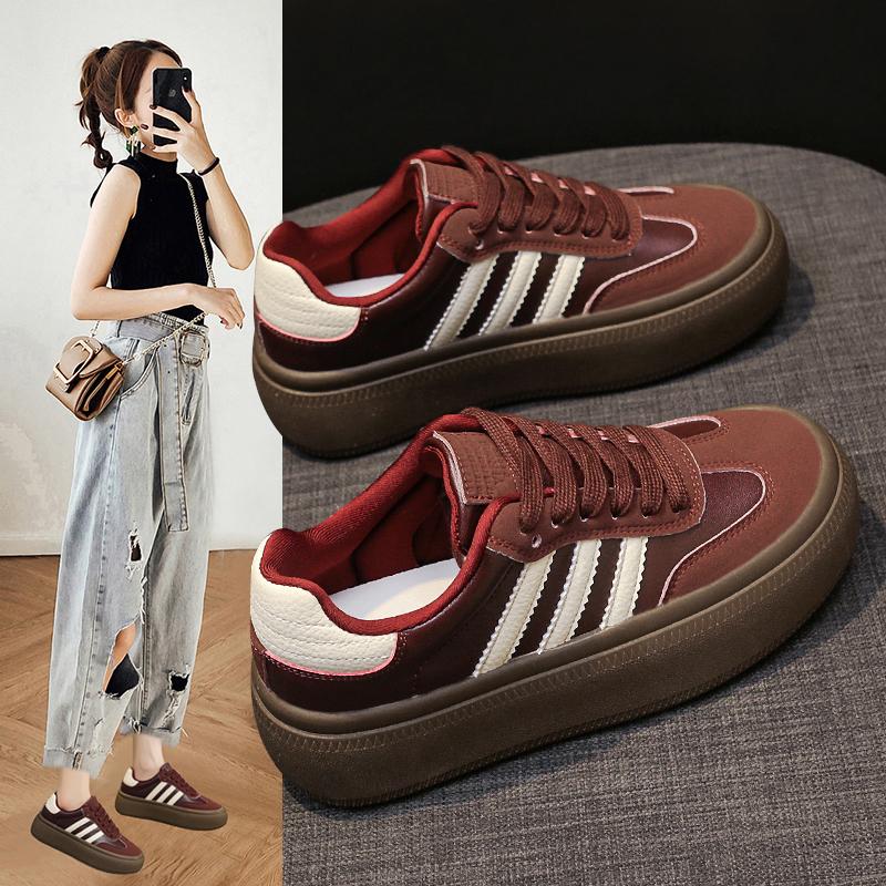 Новый дизайн, весна, новые толстые белые женские ретро корейские уличные спортивные повседневные женские спортивные туфли