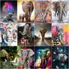 Full Drill Diamond Painting Colour Africa Elephant Cross Stitch Diamond Embroidery Animals 5D DIY Mosaic Decor For Ho