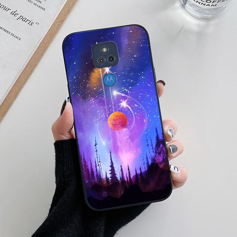 For Moto G Play 2021 Case Flower Painted Silicone Cases For Motorola Moto G Play 2021 Phone Case TPU Cover Protective Fundas