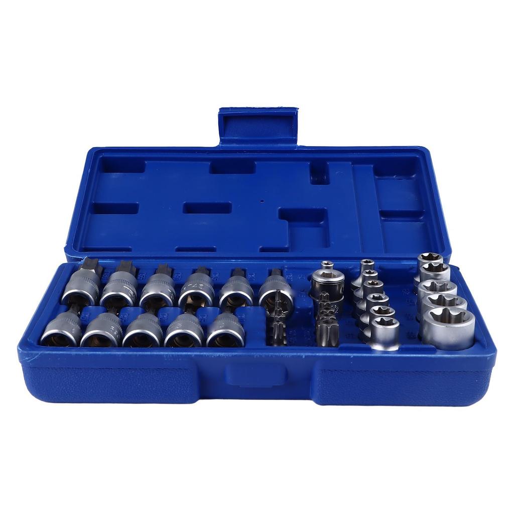 Набор торцевых бит-звездочек 34 шт. с ящиком для хранения для ремонта и обслуживания велосипедов, мотоциклов, автомобилей