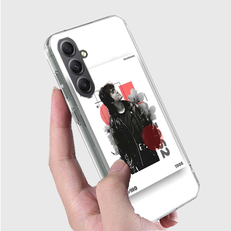 Чехол для телефона Виктор Цой для Samsung A16 A26 A36 A56 A17 A37 A57 A07 A06 A02S A03 A04S A05S Galaxy Note 20 10 A50S A71 A51 A31 A30