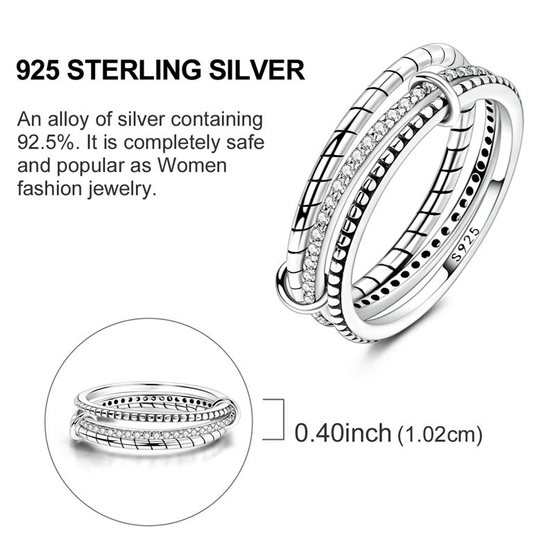 Original Rings 925 Silver Simple Sparkling Heart Bow Dragon Firefly Star Moon Ring for Women Girls Wedding Jewelry Gift