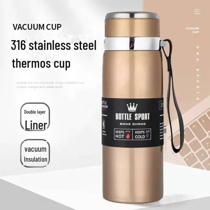 Зимняя портативная термокружка, нержавеющая сталь 316, большая емкость для использования на открытом воздухе и в автомобиле