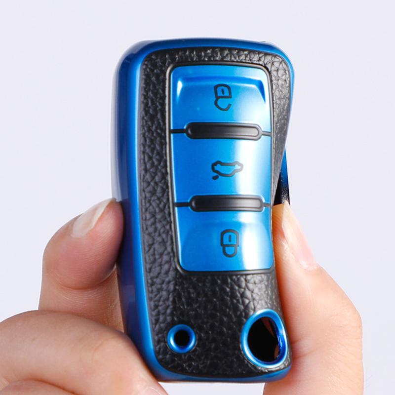 Чехол-обложка из ТПУ для автомобильного ключа для Vw Polo Jetta Tiguan Passat Golf Beetle Scirocco Skoda Octavia Fabia Seat Ibiza Leon Автоаксессуары