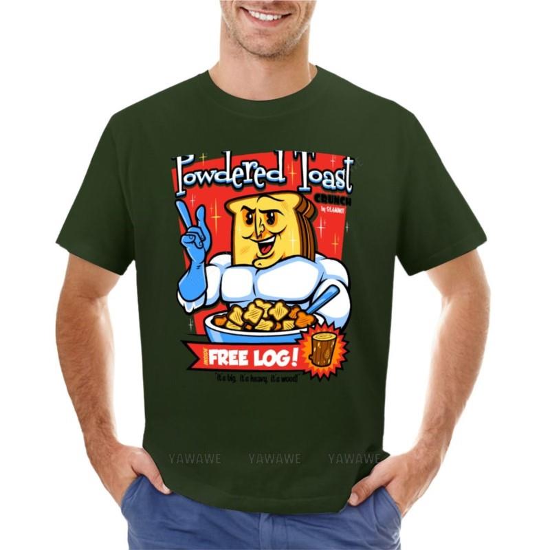 men oneck tshirt cotton teeshirts Powdered Toast Crunch TShirt boys t shirts sweat shirts graphic t shirt mens t shirts