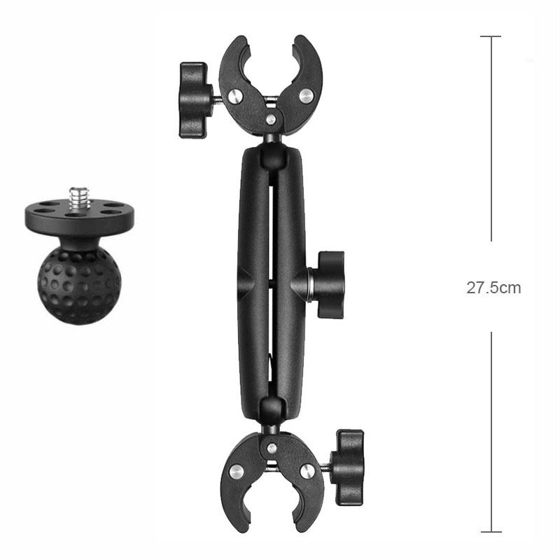 Camera Double Clip Crab Clamp Motorcycle Bicycle Handlebar Clip Bracket Monopod Mount Handlebar Stand for Insta360 X4 X3 X2