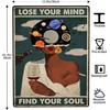 Syiomlis Vintage Lose Your Mind Find Your Soul Poster Mental Health Canvas Wall Art,Abstract Aesthetic Music Girl Print Painting Office Bedroom Wall