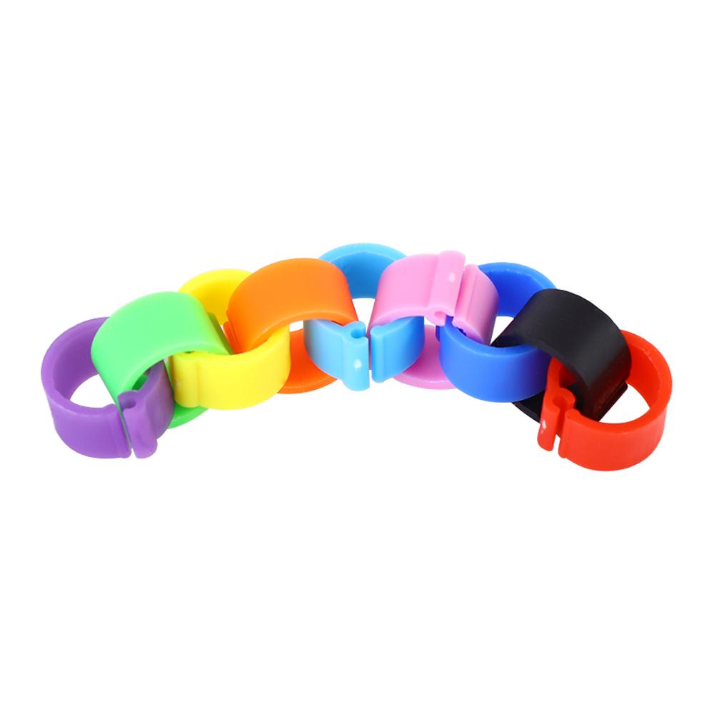 Полезный диаметр 8 мм Птицы Товары для животных Пластиковые голубиные цвета Случайные кольца для ног птицы Кольца-клипсы