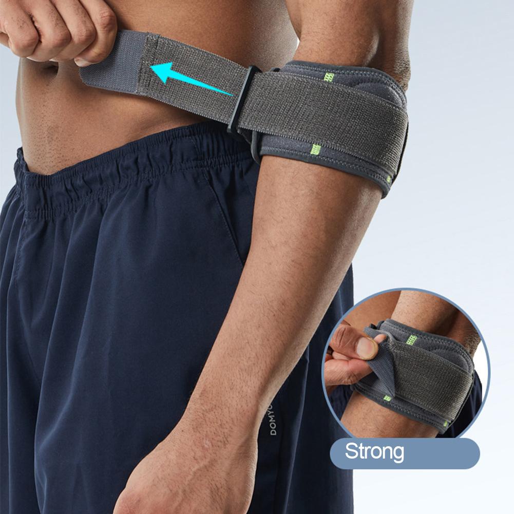 Налокотник с компрессионной подушкой, бандаж для предплечья для теннисного, бадминтонного, гольфного локтя, обезболивающий налокотник, регулируемый, надежный