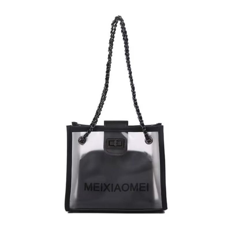 Маленькие сумки женские, новая модная сумка через плечо с цепочкой, простая матовая прозрачная упаковка