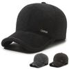 Woolen Hat Men'S Season Cold Protection Warm Middle-Aged And Elderly Peaked Cap Dad Hat Outdoor Warm Ear Protection Cotton Hat