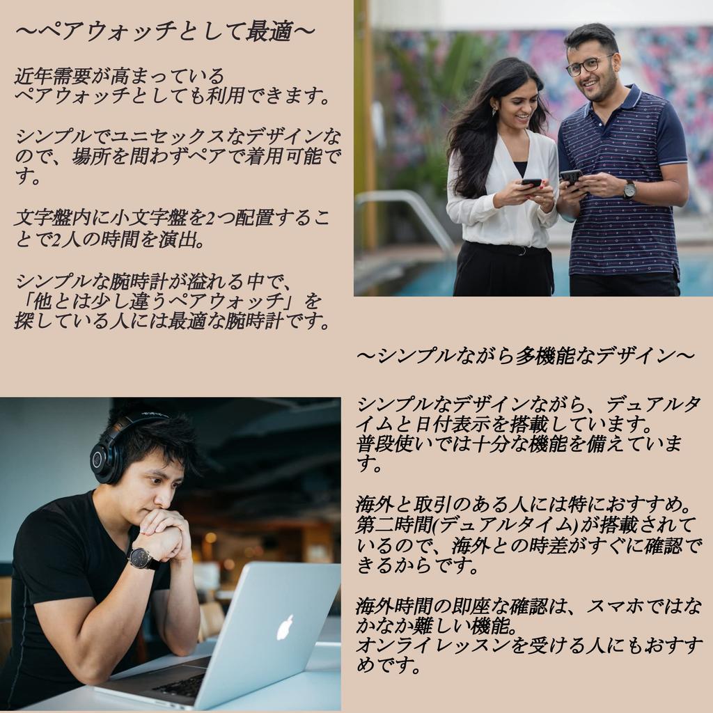 Salvatore Marra Men's and Women's Watch, Stainless Steel, Black and Silver, Analog Quartz Movement, Dual Time, Business, Casual, Leather Strap, SSBK