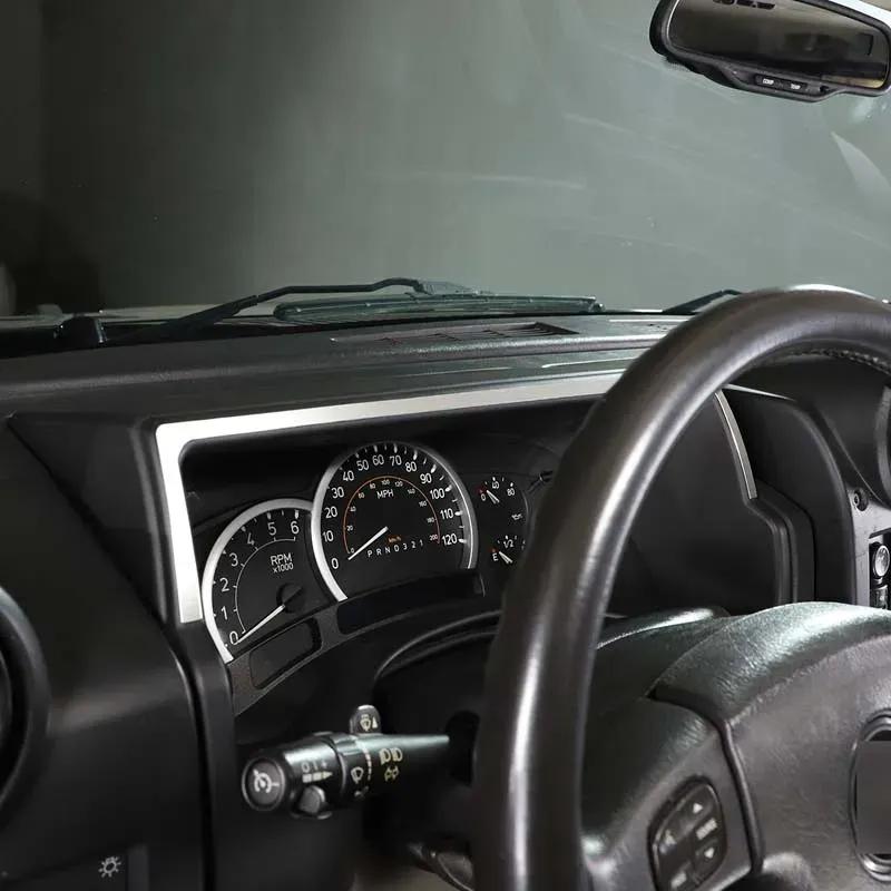 Для Hummer H2 2003-2007 Алюминиевый сплав Яркая полоса Панель приборов Декоративная рамка для циферблатов Аксессуары для интерьера автомобиля