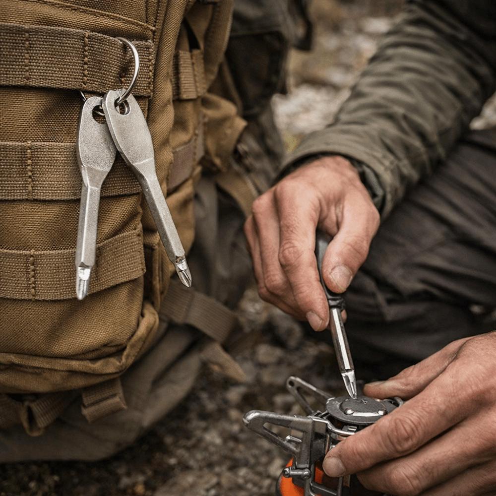 Durable Metal Keychain Tool Flat-Head Multi-Tool Tool Gadget Pocket Screwdriver Personal Tool