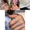 Stylish Blue Star Shaped Open Ring For Women Elegant Copper Adjustable Fashion Jewelry