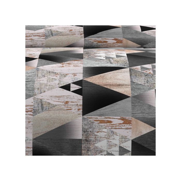 Parure housse de couette 240X220 cm NORDIQUE anthracite, 100% coton