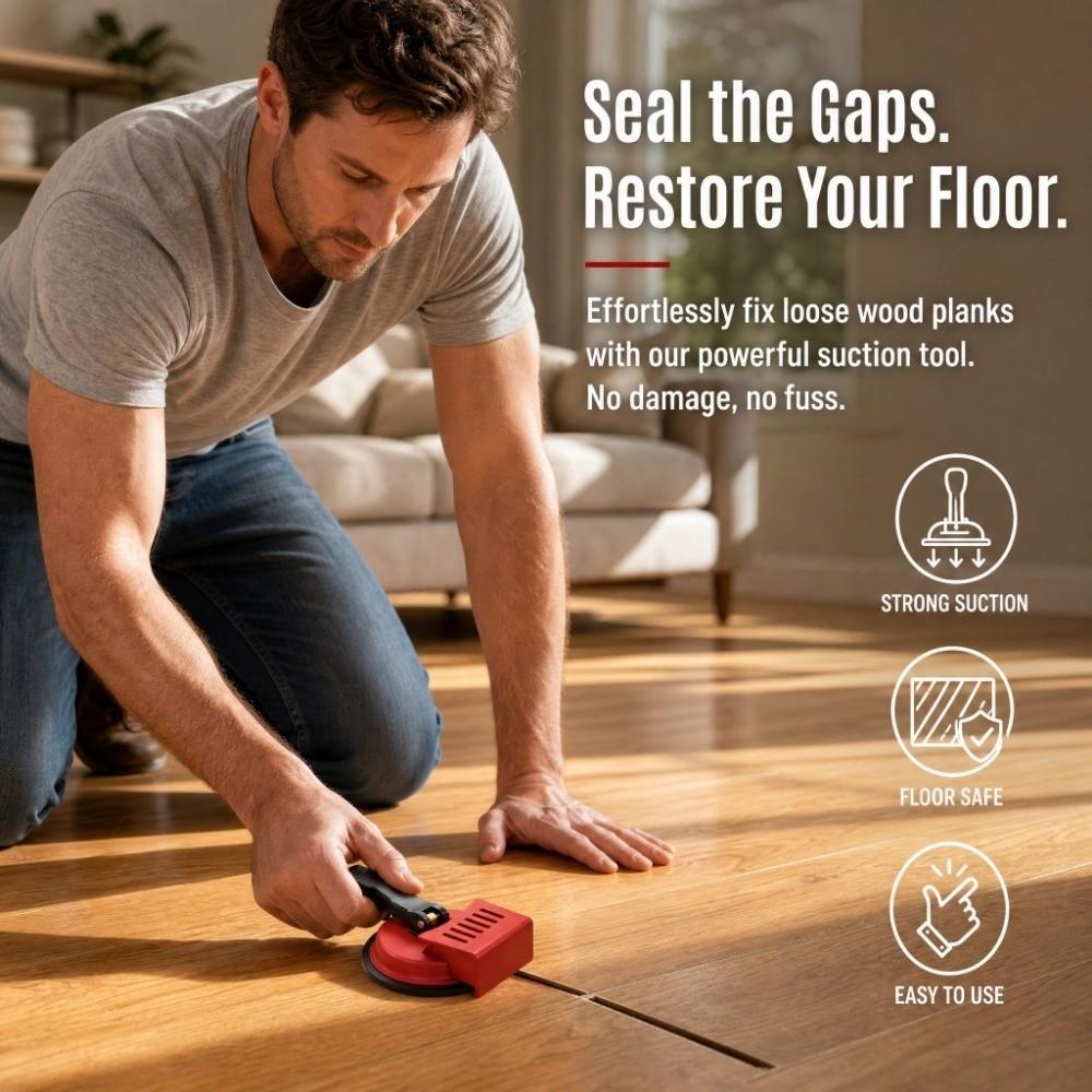 Suction Cup Floor Gap Repair Tool Professional Floor Slat Gap Fixer Seamless Joint Tool Wood Floor