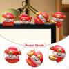 4x Mini God of Wealth Statues Resin Figurines Collectible Funny Stylish Computer Decoration for