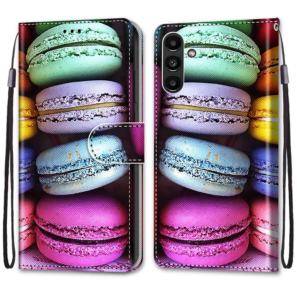 Luxury Painted Leather Case Wallet Book Style Protective Cover for Samsung Galaxy A26 A36 A16 A55 A56 A35 A24 A25 A15 A05 A05s/Samsung A15 A14 A04S