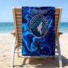 Custom Name Beach Towel Timberwolves Logo Beach Towel, Soft Microfiber, Gift for Her/Him, Birthday, for Pool, Beach, Travel, Fan gifts