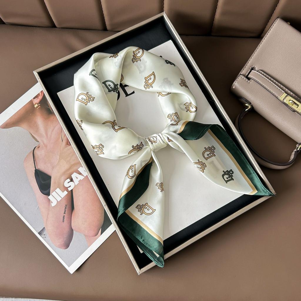 Шелковый шарф женский модный универсальный высокий смысл 70 квадратный шарф защита шеи шарф ретро шарф сумка