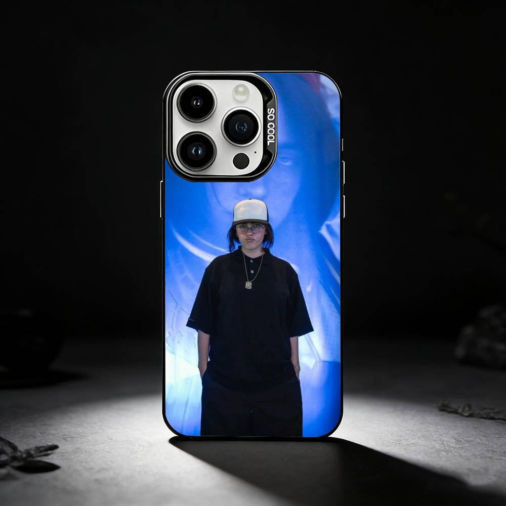 Чехол для телефона Billie B-BLUE Eilish singer Для iPhone 17,16,15,14,13,12,11 Plus,Pro Max,XS,Цветной серебристый чехол для телефона