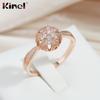 Kinel Cubic Zircon Rings For Women Rose Gold Color Fine Jewelry