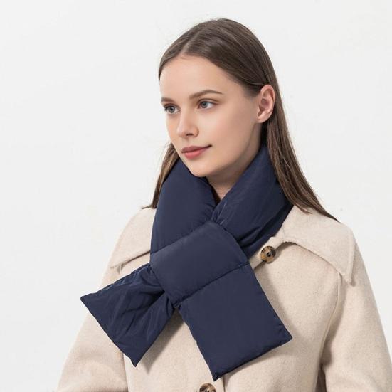 Пуховый шарф Легкий Теплый Зимний Дизайн Крест Однотонный Шарф Дожде- Снегозащитный