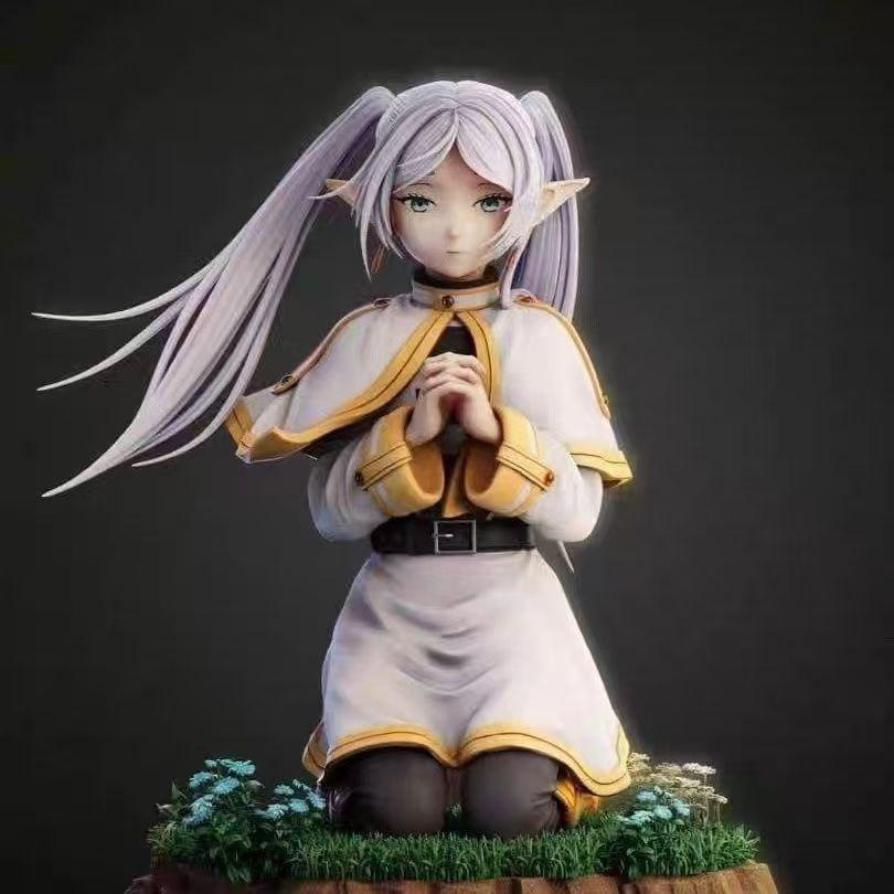 Frieren Beyond Journey's End Double Head Sculpt GK Anime Figure Collectible Desktop Decor Gift for Anime Fans