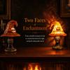 Witch Hat Table Lamp Halloween Gothic Resin Stained Glass Night Light Party Decor Mood Atmosphere Desk