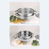 28cm 2-Layer Steamer Stainless Steel Kitchen Boiling Soup Steaming Pot with Lid