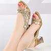 Сандалии женские новые бриллиантовые инкрустированные женские модные туфли повседневная женская обувь для активного отдыха горячая женская пляжная обувь