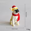 Creative Christmas Hat Dog Sculpture Puppy Modern Christmas Ornament Exquisite Sitting/Standing Position Deer Desktop Ornament