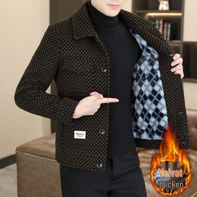 Мужская клетчатая флисовая куртка: Теплая, стильная одежда для зимы и осени