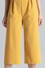 Jumpsuit with wide trousers and short sleeves mustard M664 size