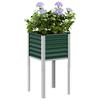 VidaXL Planter Green 45x45x88 Cm Steel, Outdoor Planter, Flower Box, Tomato Planter, Terrace Planter, Container 4008963