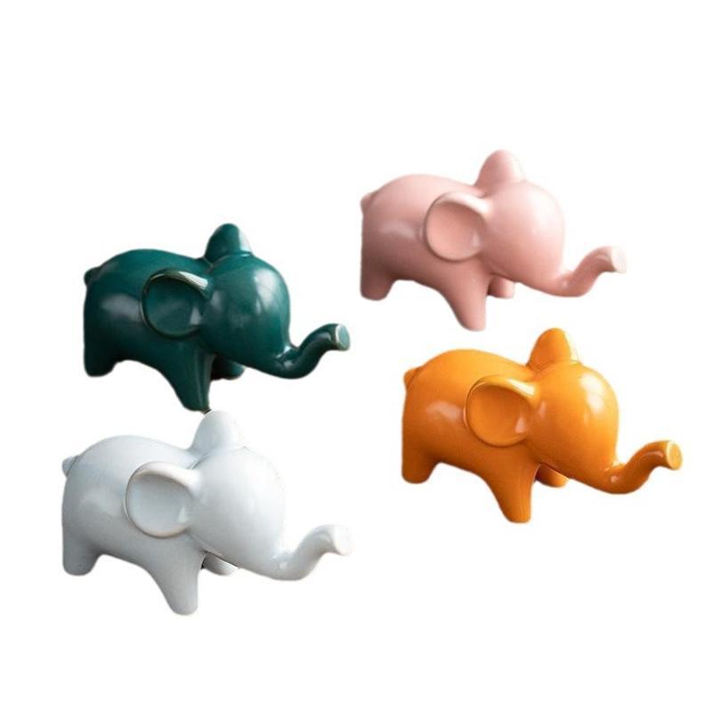 Elephant Bonsai Micro Landscape Animal Ornaments Fish Tank Decorations Tea Room Tabletop Tea Playing Ceramic Tea Pets