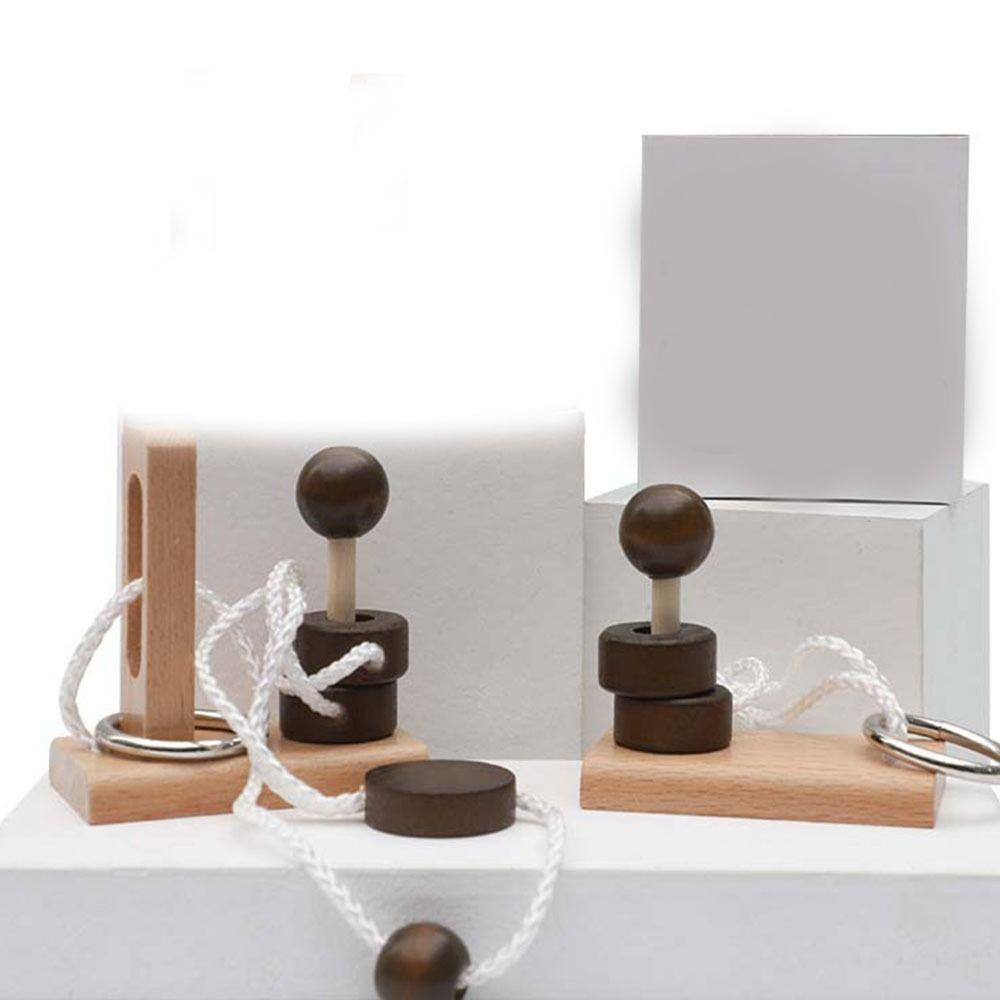 Wooden Threading Rope Loop Puzzle 3D Classic Kids