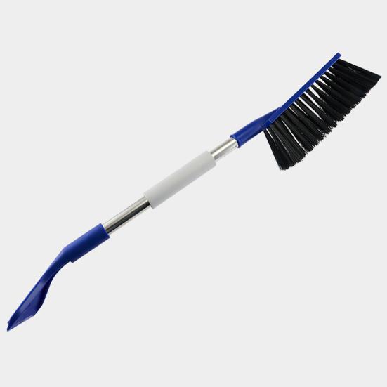 Car Snow Brush Ice Scraper Aluminum Alloy Long Handle EVA Sponge Grip Flexible Nylon Bristles Auto Windshield Snow Removal Broom Ice Shovel Tool