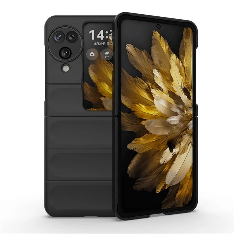 Чехол для OPPO Find N3 Flip 5G Global Задняя крышка Чехол для телефона Жидкий силикон Противоударные Бронированные чехлы Funda Coque