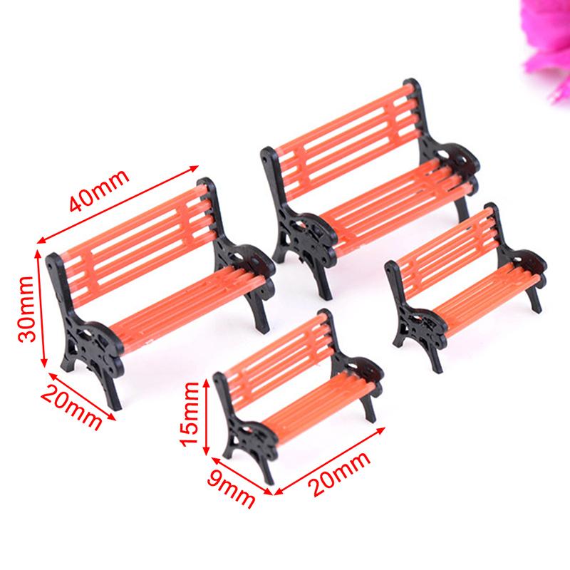 2 шт. Миниатюрный садовый орнамент, миниатюрная парковая скамейка, микро-ландшафтное украшение