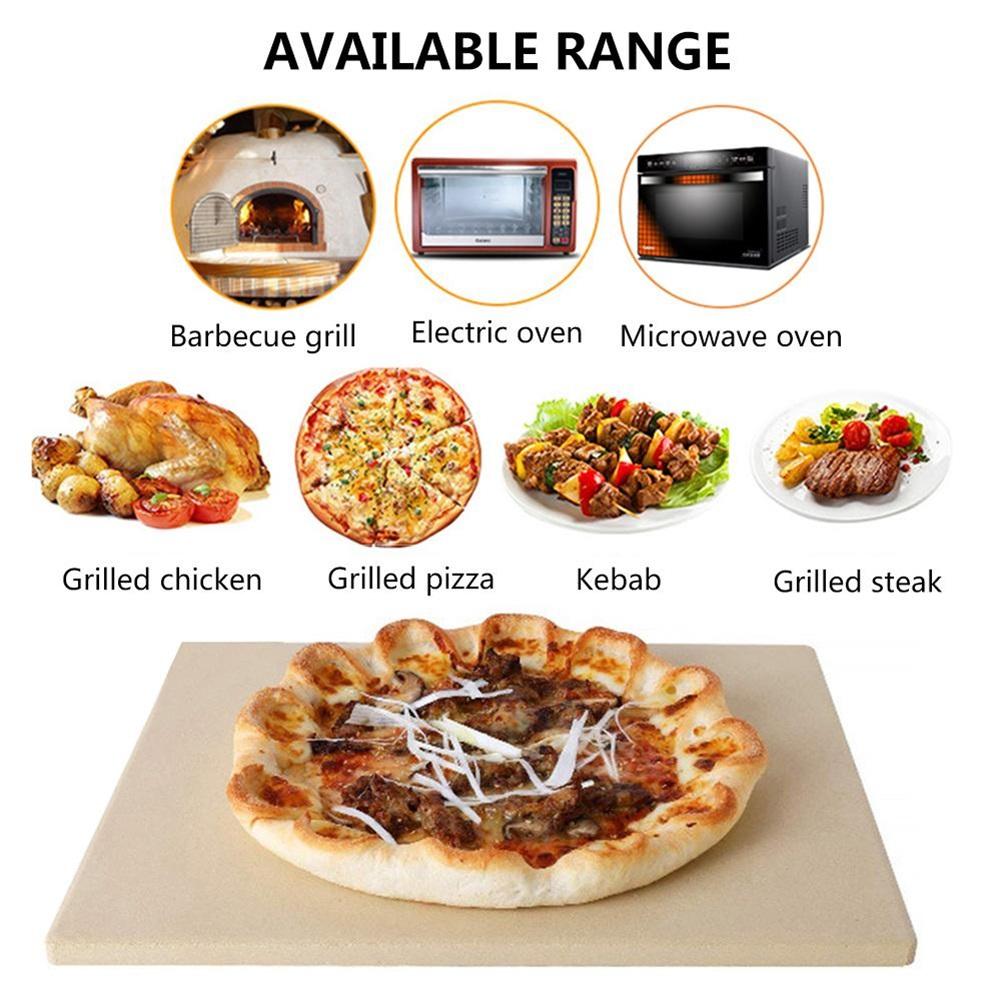 1 шт. Камень для пиццы Деревянная лопатка для пиццы Камень для выпечки для духовки и гриля Устойчивый к термическому шоку Камень для готовки