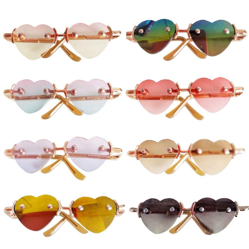 Mini Plush Doll Plush Doll Eyeglasses For 10/15cm Dolls Glasses Clothes Cute Heart Frame